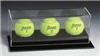 Signed 3 Tennis Ball Deluxe Display Case Cube