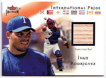 Ivan Rodriguez Game Used Bat Card