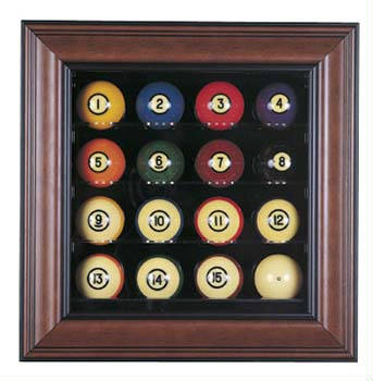 16 Pool Ball Deluxe Display Case Cube