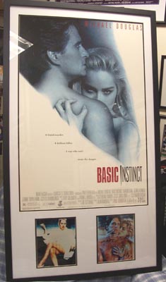 Basic Instinct Movie Poster Autographed