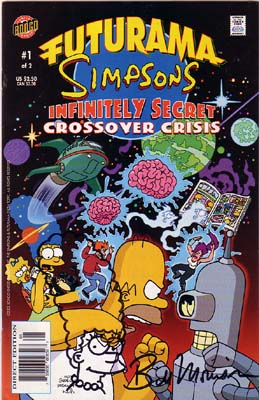 Futurama vs Simpsons comic