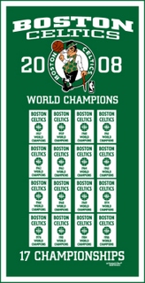 Boston Celtics 17 Championships Banner