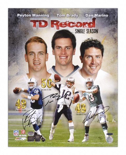 Tom Brady, Peyton Manning and Dan Marino