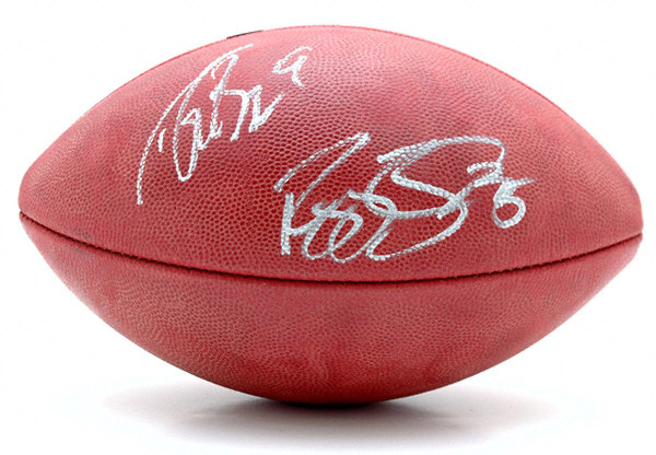 Drew Brees & Reggie Bush Dual Autographed NFL Football