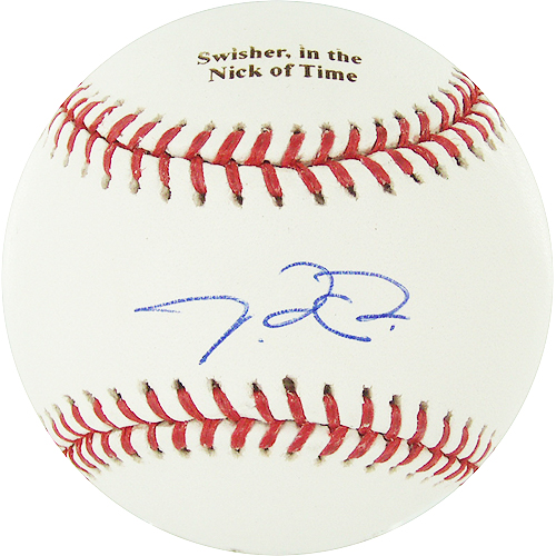 Nick Swisher Autographed Engraved Baseball