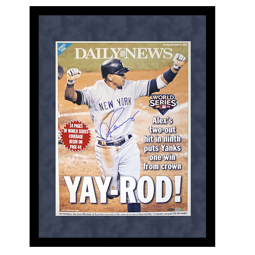 Alex Rodriguez "Yay-Rod" Framed Daily News cover