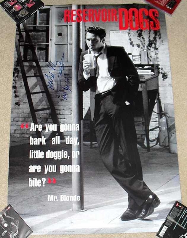 Michael Madsen Autographed Reservoir Dogs Poster