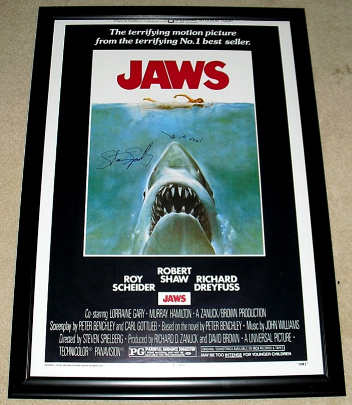 Steven Spielberg Jaws Framed