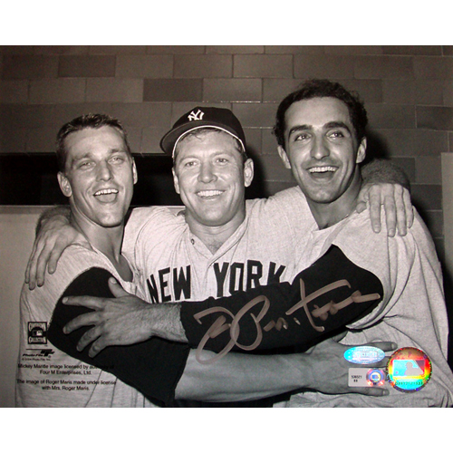 Joe Pepitone Autographed 16x20 Photo With Mantle & Maris