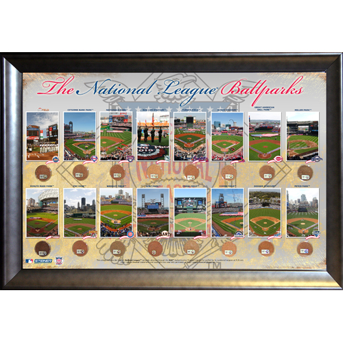 National League Ballparks Dirt Collage