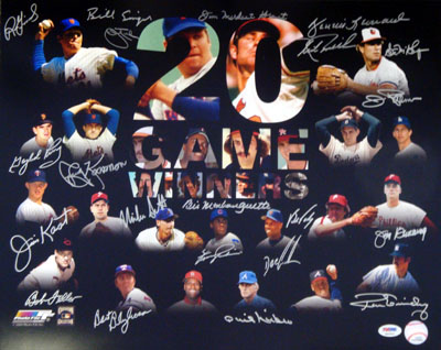 MLB Pitchers 20 Game Winners