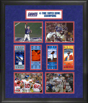 New York Giants Super Bowl Ticket Collage