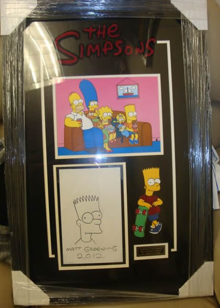 Matt Groening Signed Bart Simpson Sketch