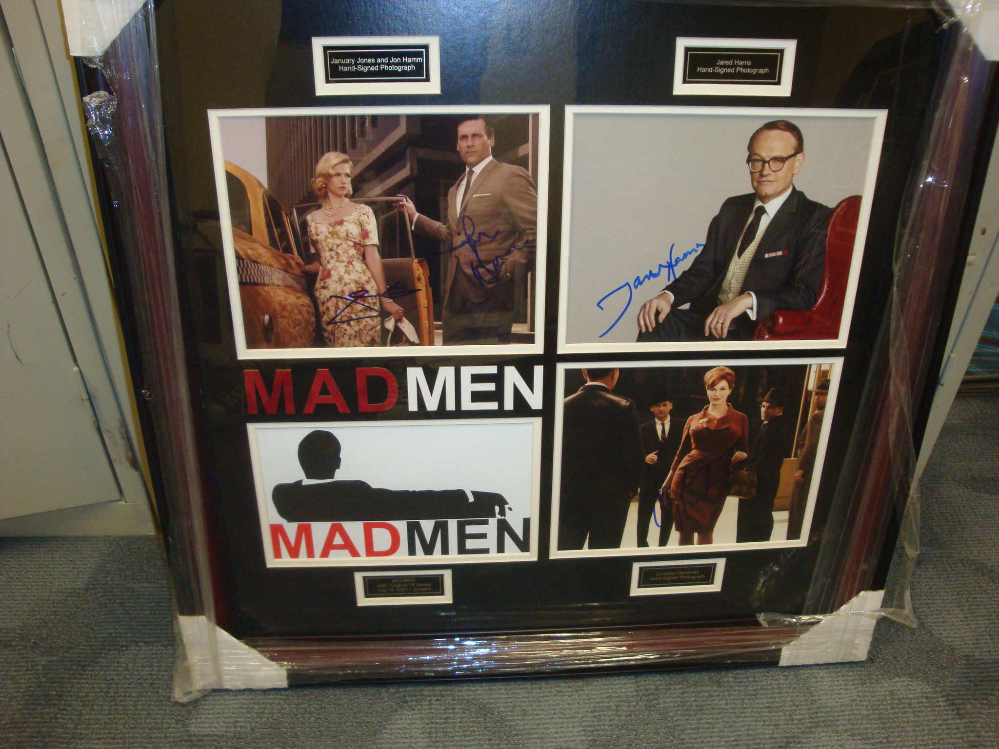 Mad Men - Hamm, Jones, Hendricks, Harris Signed & Framed Collage