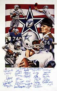 Dallas Cowboys Legends Lithograph