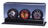 3 Hockey Puck Deluxe Display Case Cube autographed