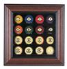 16 Pool Ball Deluxe Display Case Cube photo
