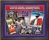 Signed New York Giants SB XLVI Program & Ticket Collage