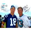 Dan Marino & Peyton Manning autographed
